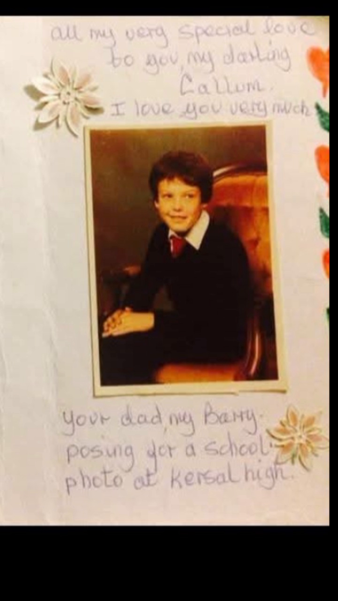 Dad · Barry as a schoolboy